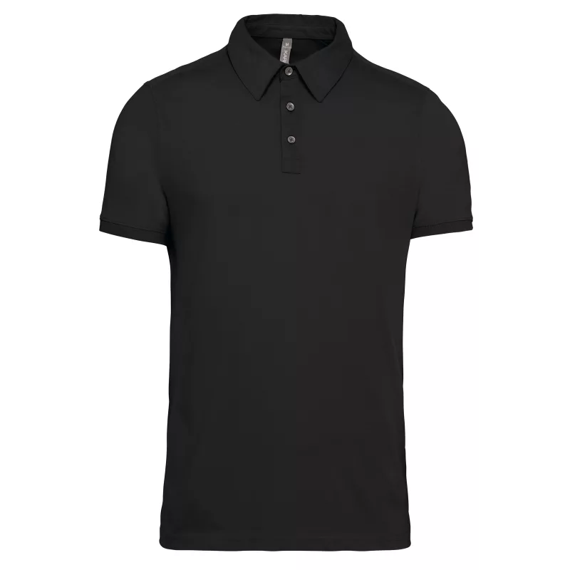 Polo jersey manches courtes homme, Black