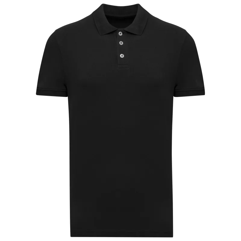 Polo piqué manches courtes homme, Black