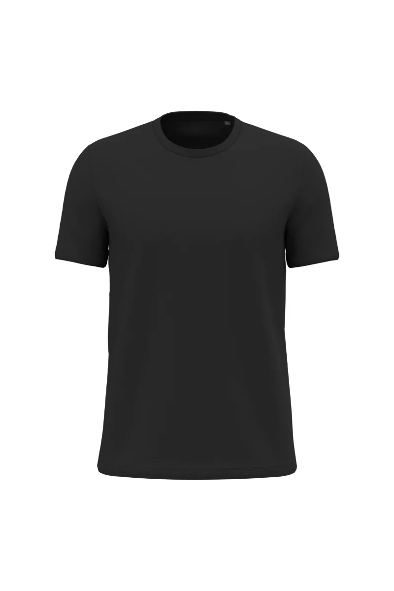 T-shirt manches courtes col rond unisexe, Black