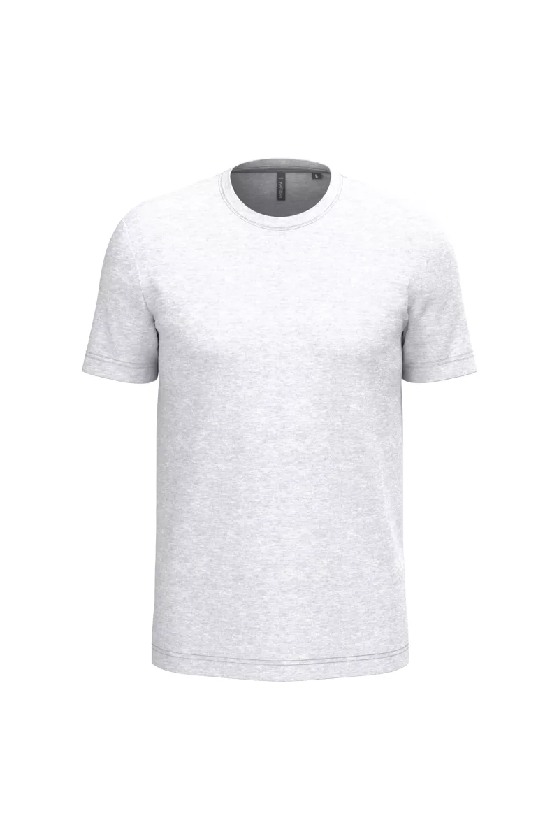 T-shirt col rond manches courtes homme, Ash Heather