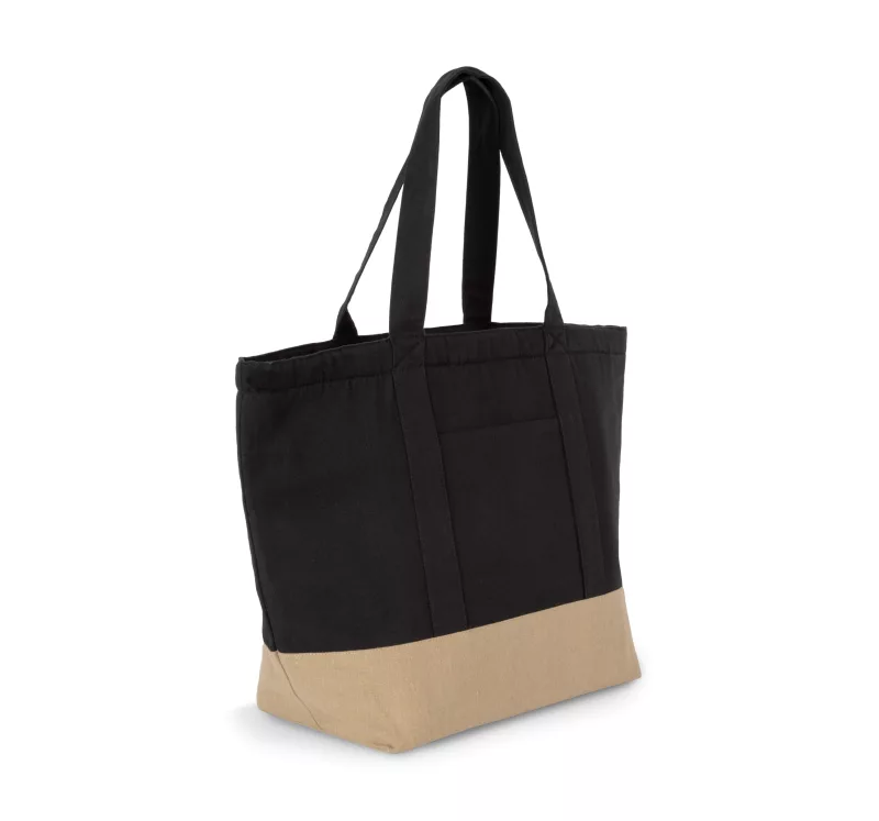 Recycled cooler shopping bag, Black Night / Hemp
