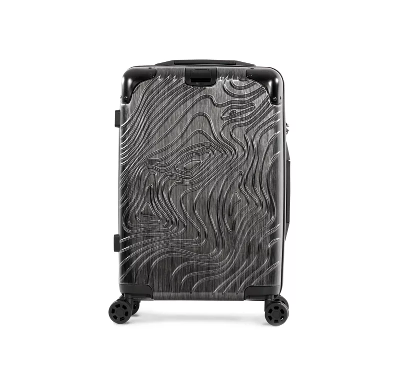 Cabin trolley with 4 multidirectional wheels, Black