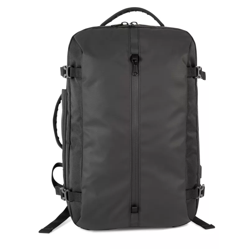 Business backpack with front soft pocket, Black