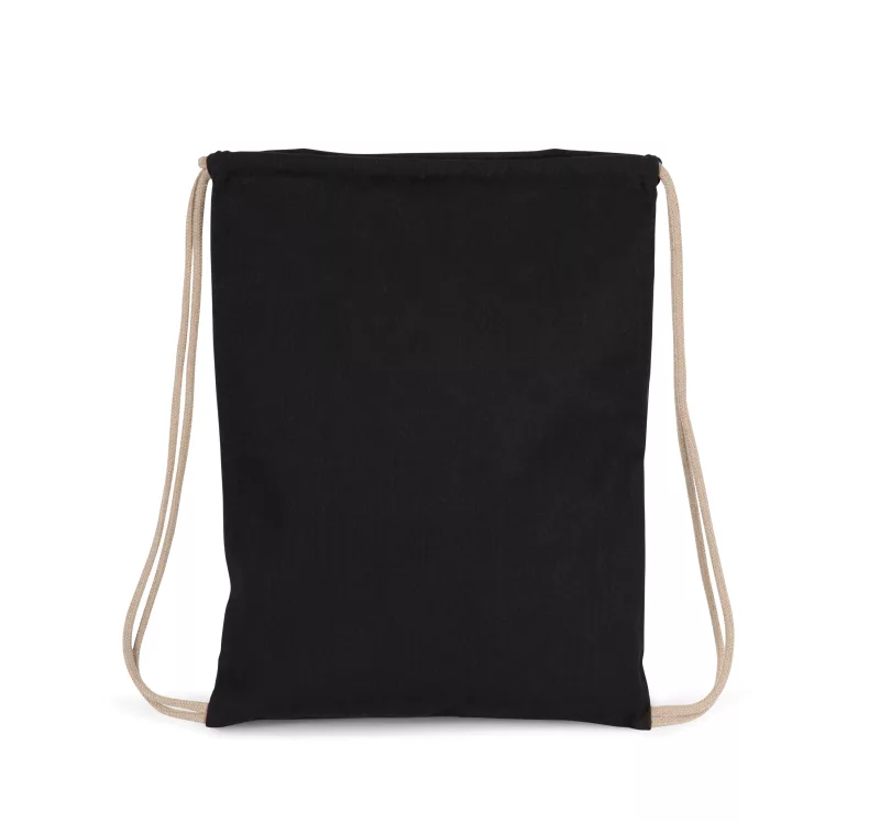 Sac à dos recyclé à cordon coulissant, Black Night