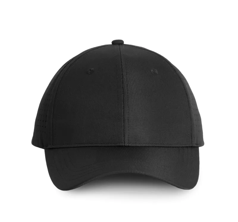 Perforated panel cap - 6 panels, Black