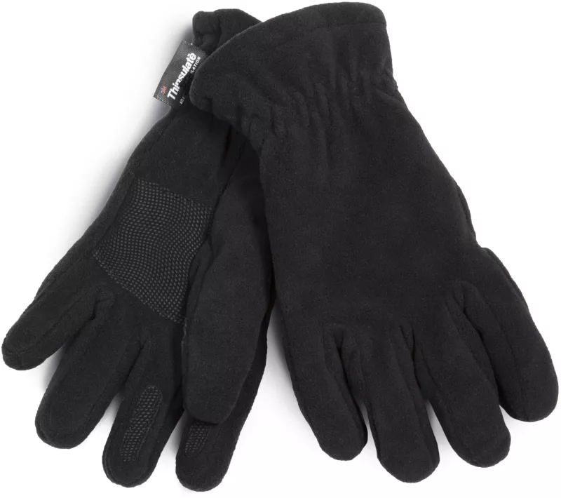 Thinsulate™-Handschuhe aus Fleece, Black