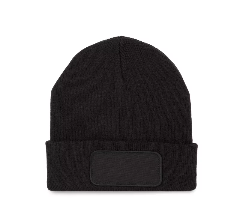 Bonnet avec patch, Black