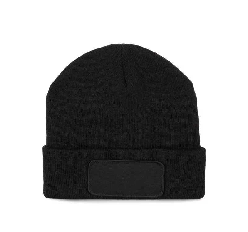 Recycelte Mütze mit Patch und Thinsulate™-Futter, Black
