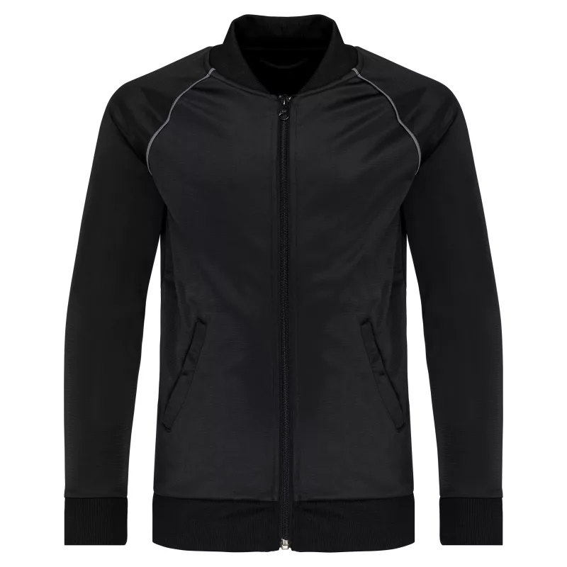 Veste de survêtement zippée avec liseré enfant, Black