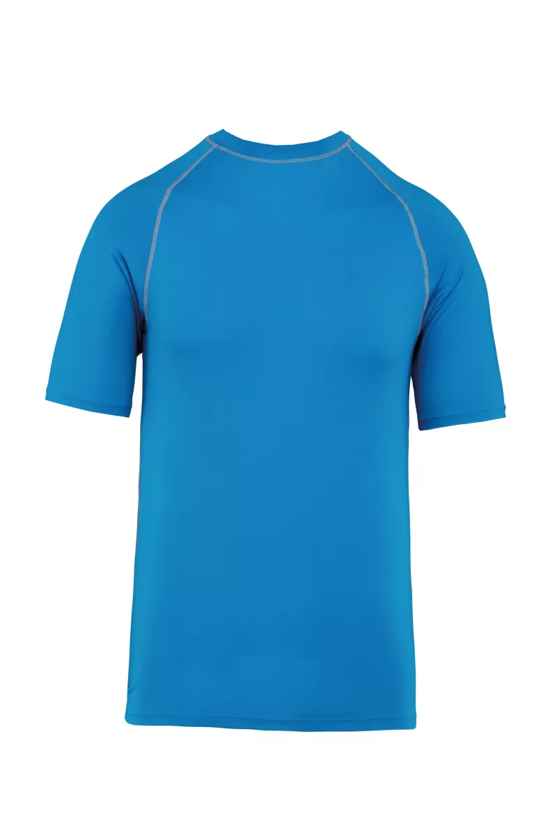 T-shirt technique à manches courtes avec protection anti-UV enfant, Aqua Blue