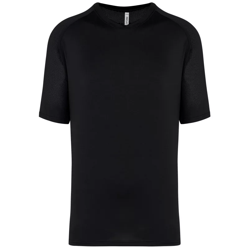 T-shirt de padel bicolore à manches raglan homme, Black