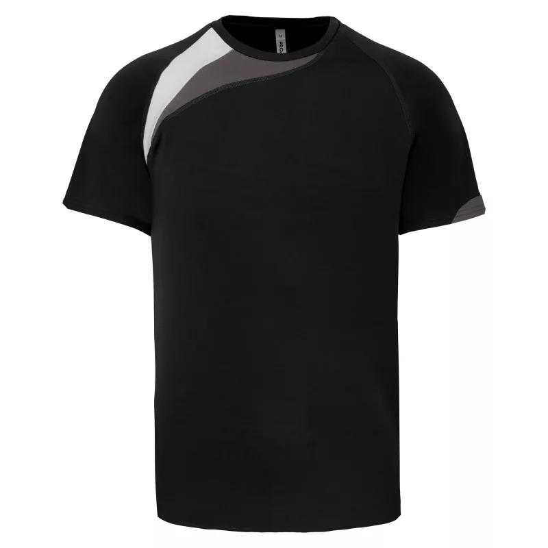 Kinder-Multisport-Kurzarmtrikot, Black / White / Storm Grey