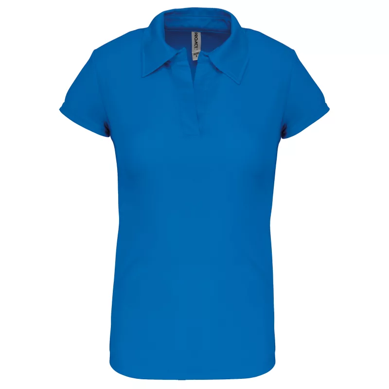 Polo sport manches courtes femme, Aqua Blue