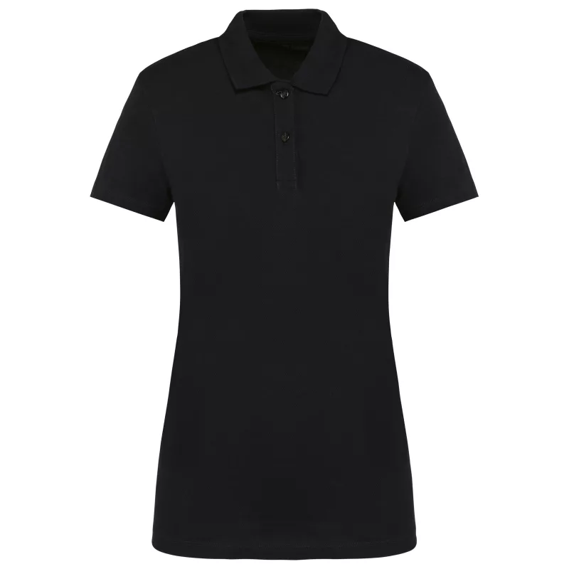 Ladies' short-sleeved Supima® polo shirt, Black