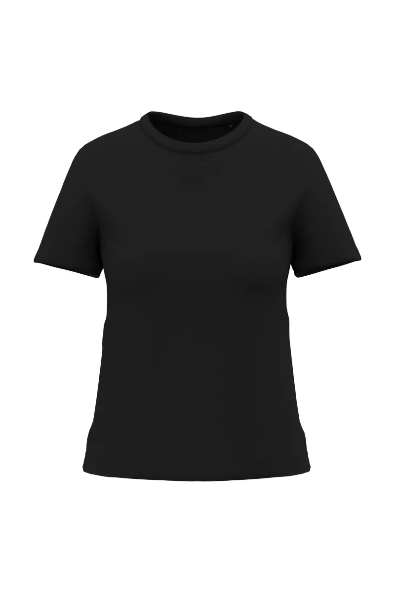 T-shirt coton bio interlock  femme, Black