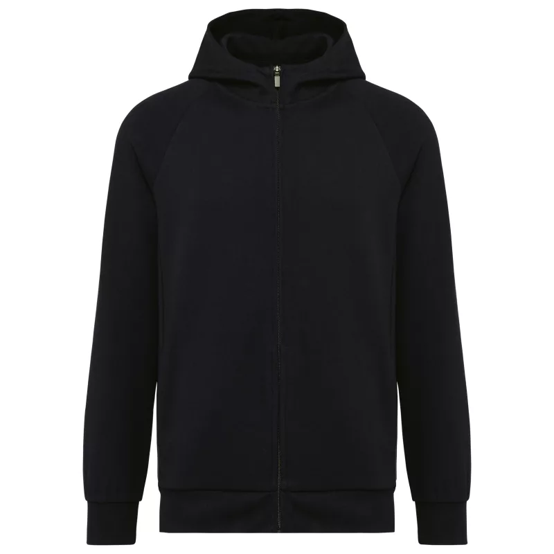 Herren-Reißverschlussjacke mit Kapuze, Black
