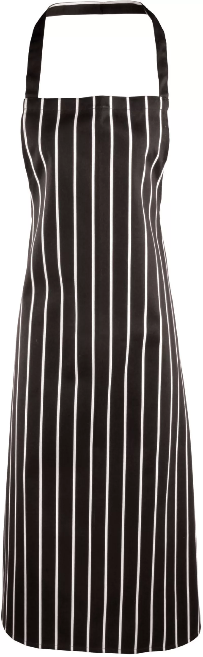 Stripe Bib Apron, Black / White