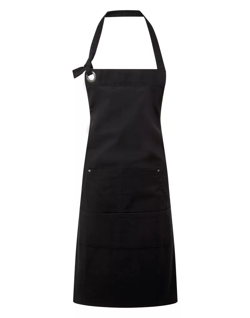‘Calibre’ bib apron, Black