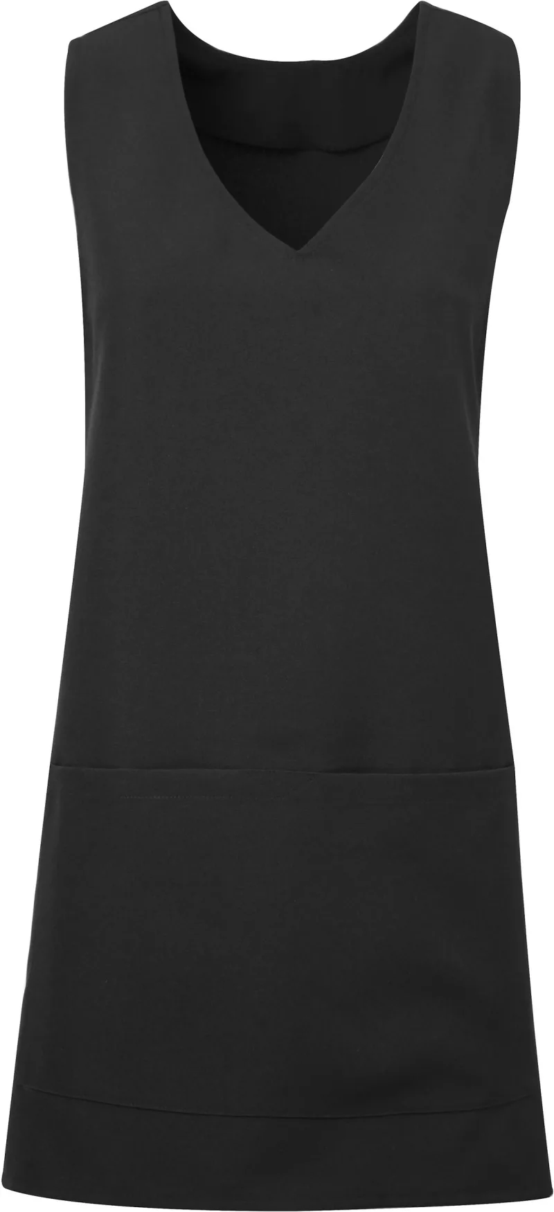 Wrap around tunic apron, Black