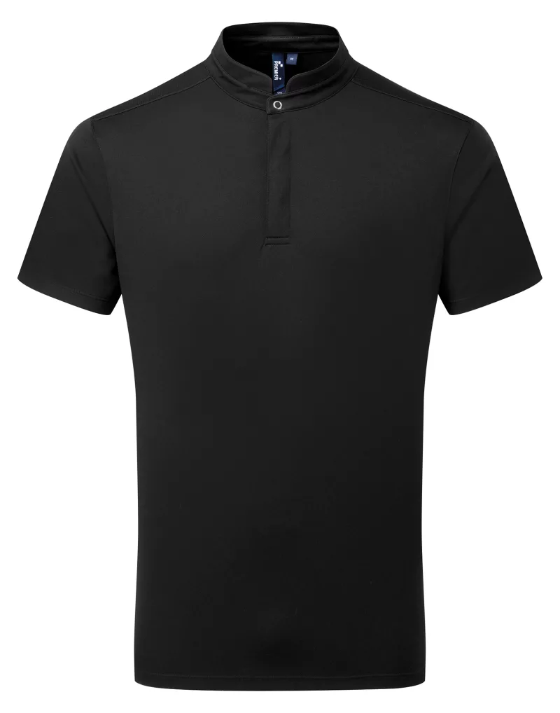 Coolchecker Essential Koch-Polohemd mit kurzen Ärmeln, Black
