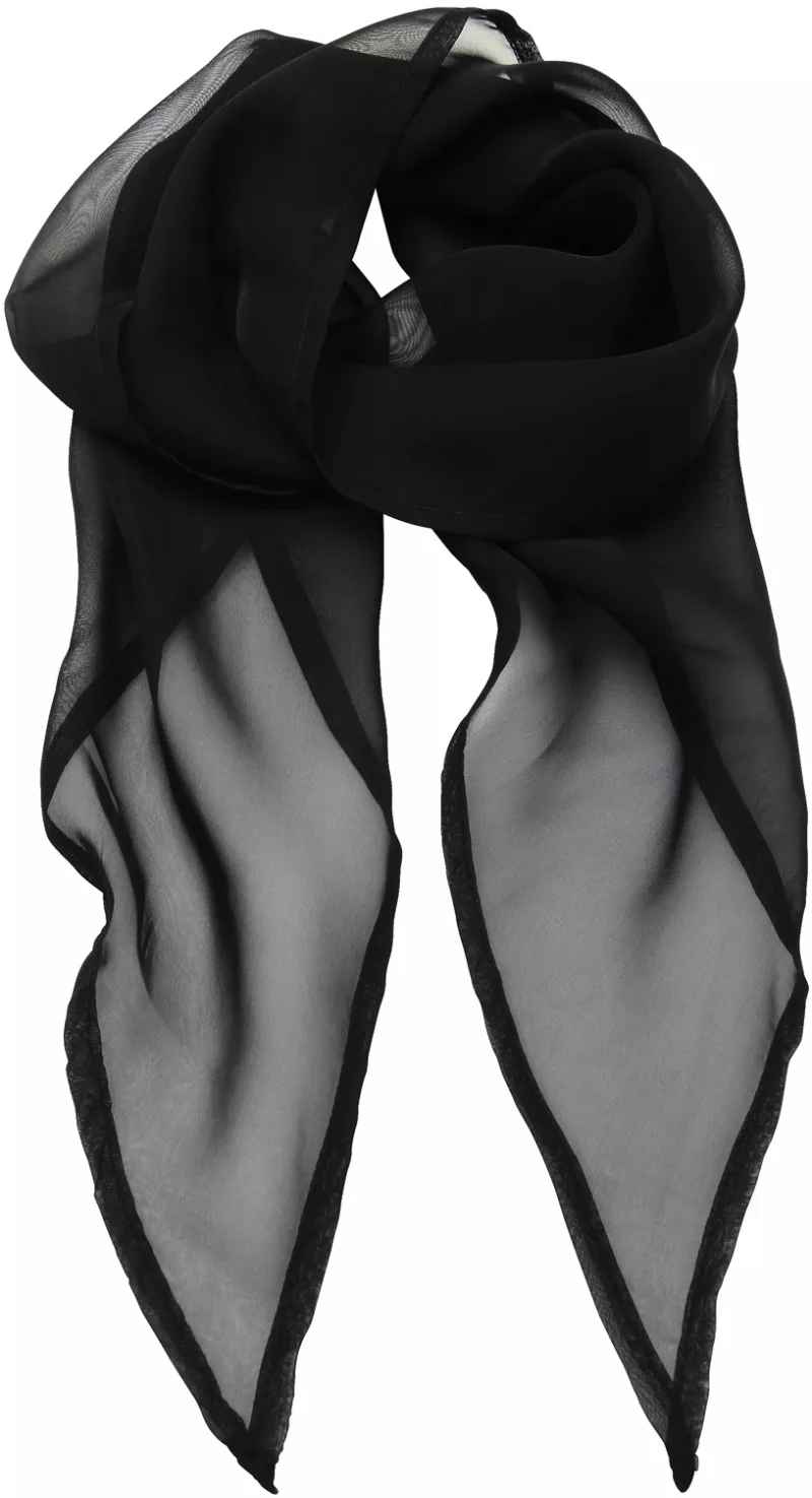 Ladies Chiffon Scarf, Black