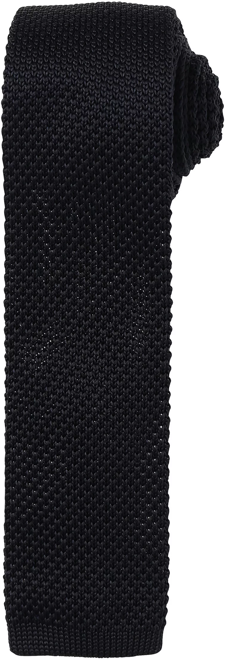 Slim knitted tie, Black