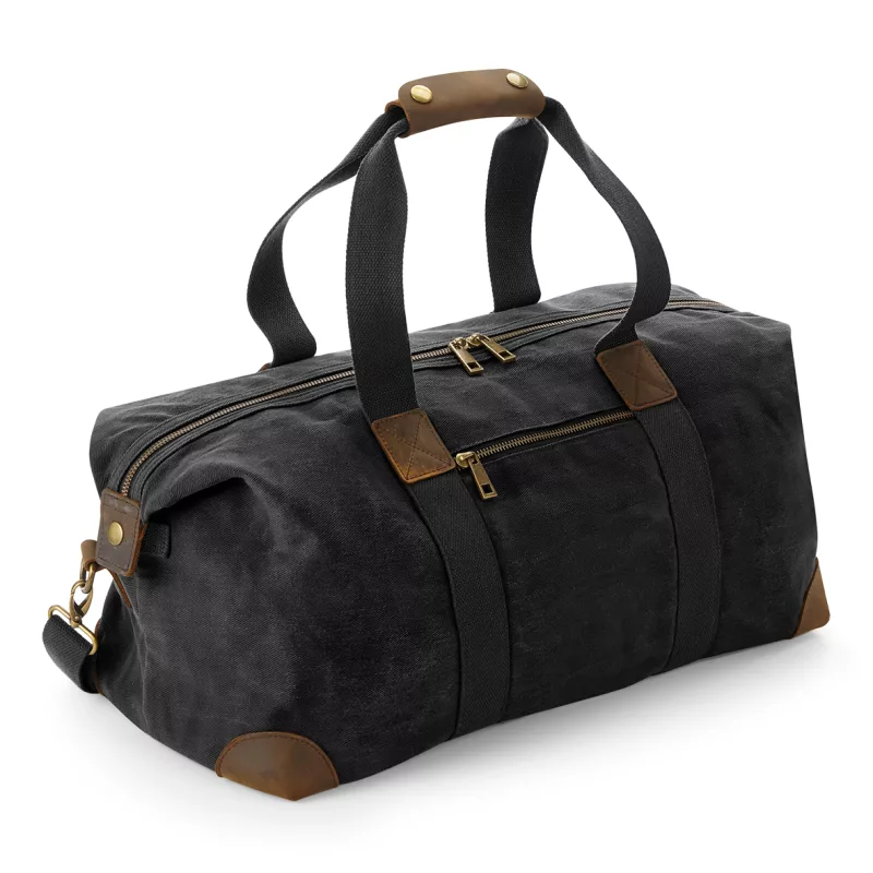Heritage waxed canvas hold-all bag, Black