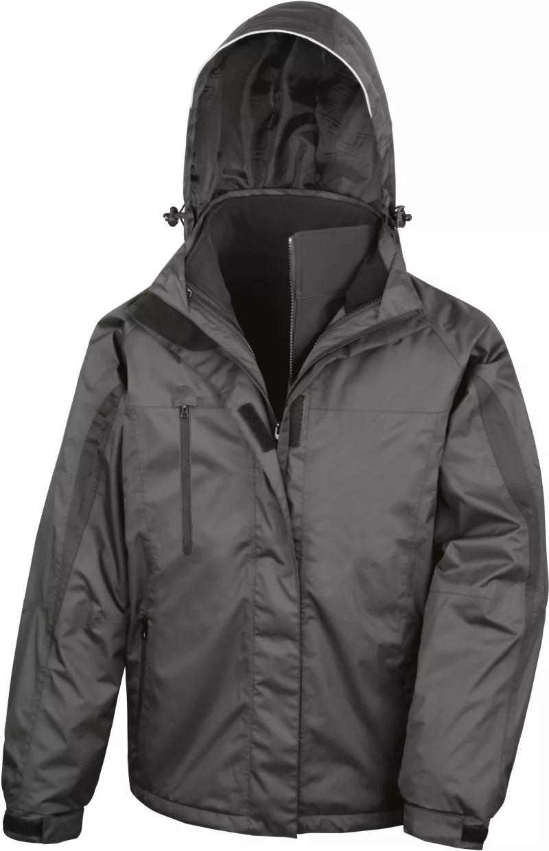 Mens 3-in-1 Journey Jacket with Soft Shell Inner, Black