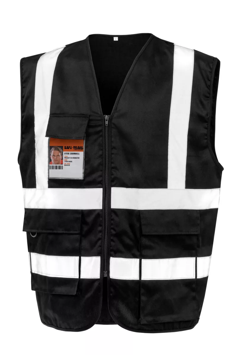 Gilet de sécurité zippé, Black