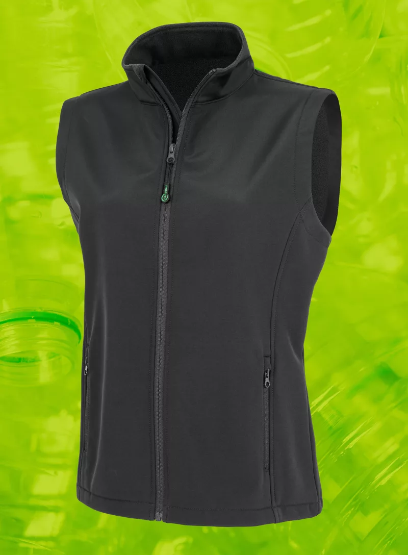 Recycelter Softshell-Bodywarmer für Damen, Black