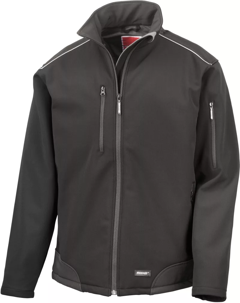 Ripstop Softshell Workwear Jacket with Cordura®, Black