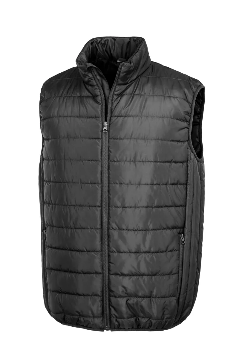 Recycled and quilted Core bodywarmer, Black