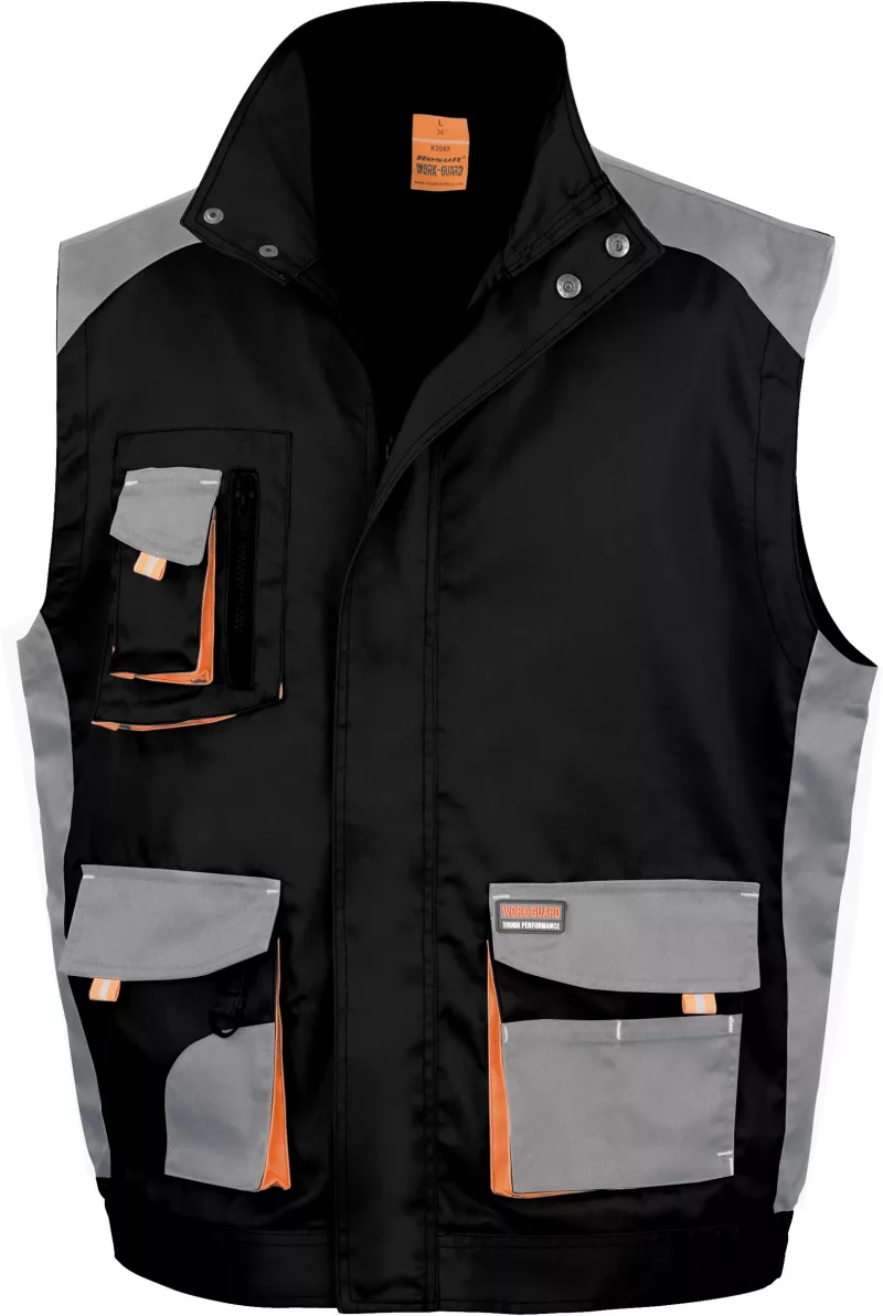 Lite Multi-Pocket Gilet, Black / Grey / Orange