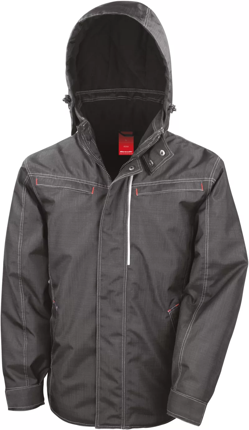 Parka robuste "effet denim", Black