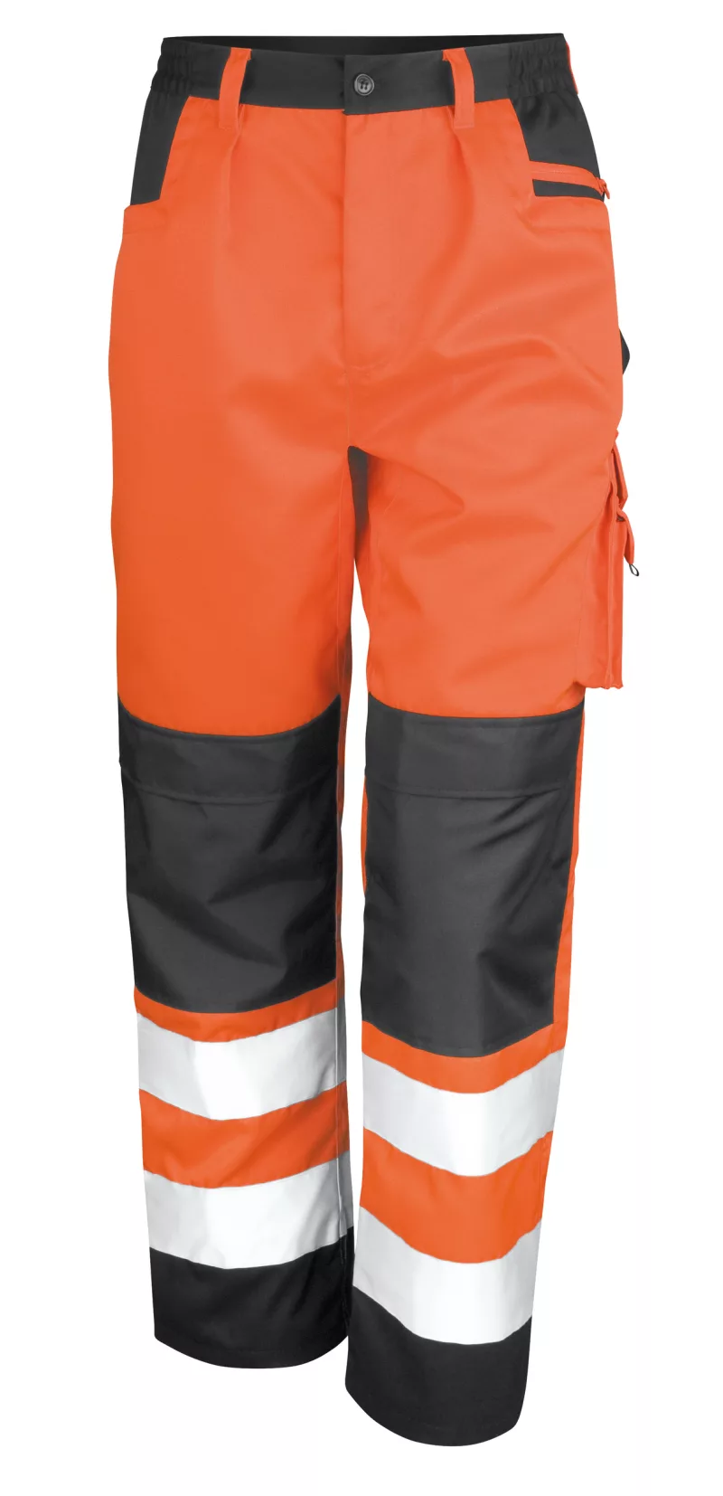 Safety cargo trousers, Fluorescent Orange