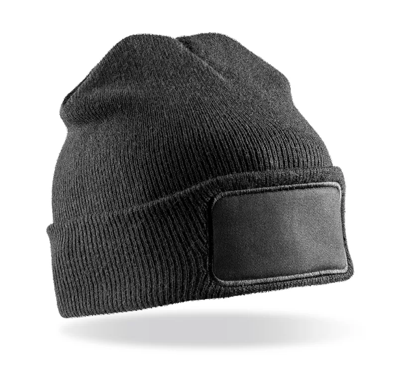 Double knit printable beanie, Black