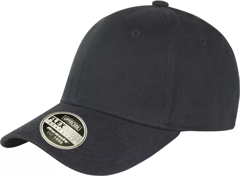 Kansas flex 6 panels cap, Black