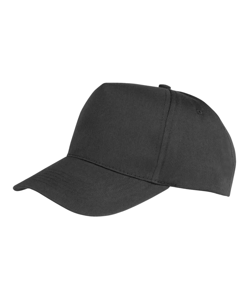5-panel recycled cap, Black