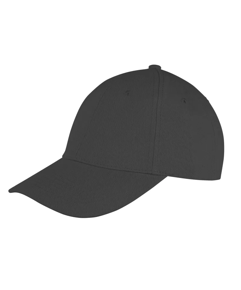 6-panel recycled cap, Black