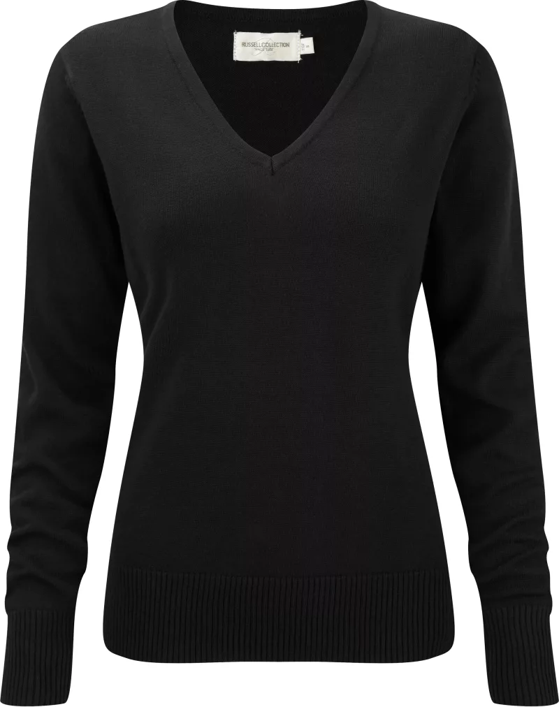 Pullover femme col v, Black