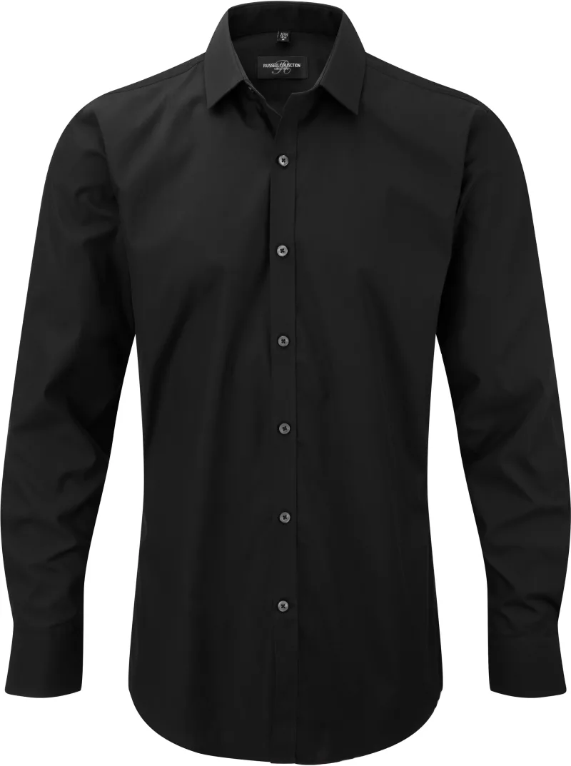 Chemise homme manches longues Ultimate stretch, Black