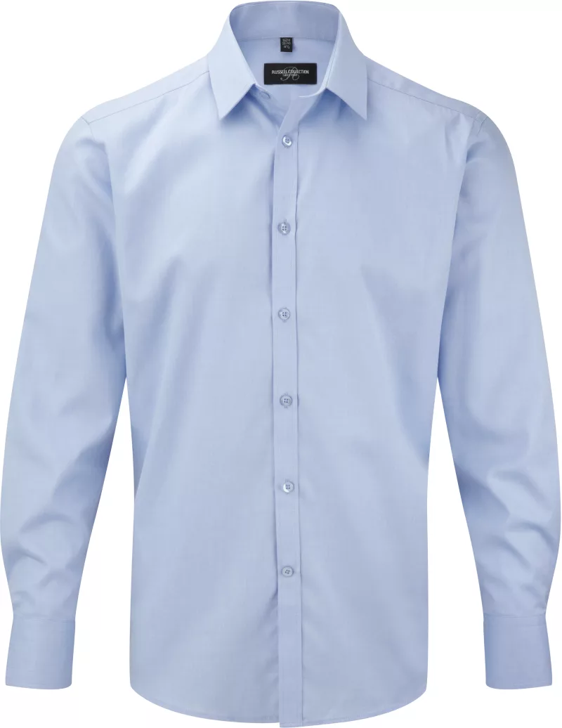 Chemise homme manche longues à chevrons, Light Blue