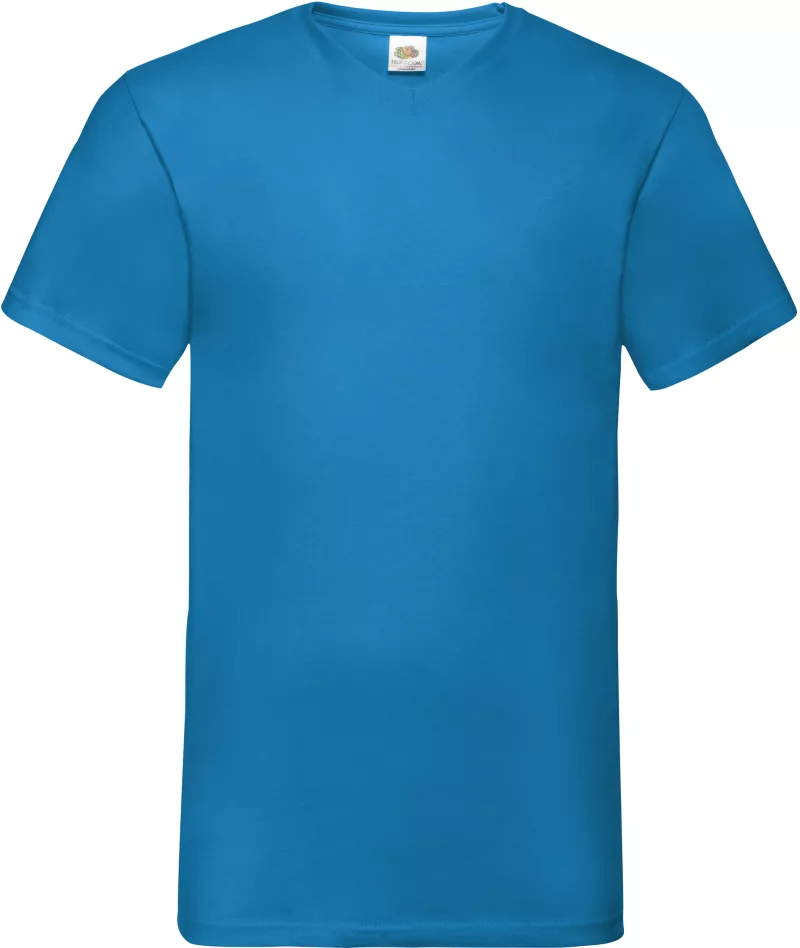 T-shirt homme col v Valueweight (61-066-0), Azur Blue