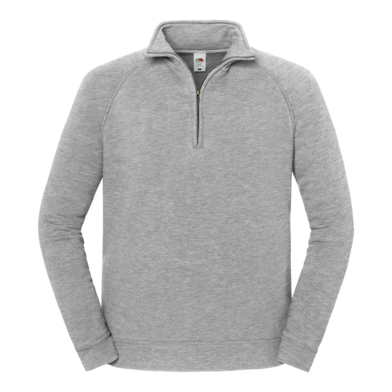 Sweat-shirt homme Iconic premium à col zippé, Athletic Heather