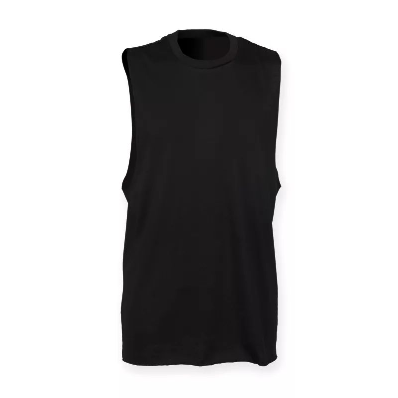 Men's flared tank top, Black