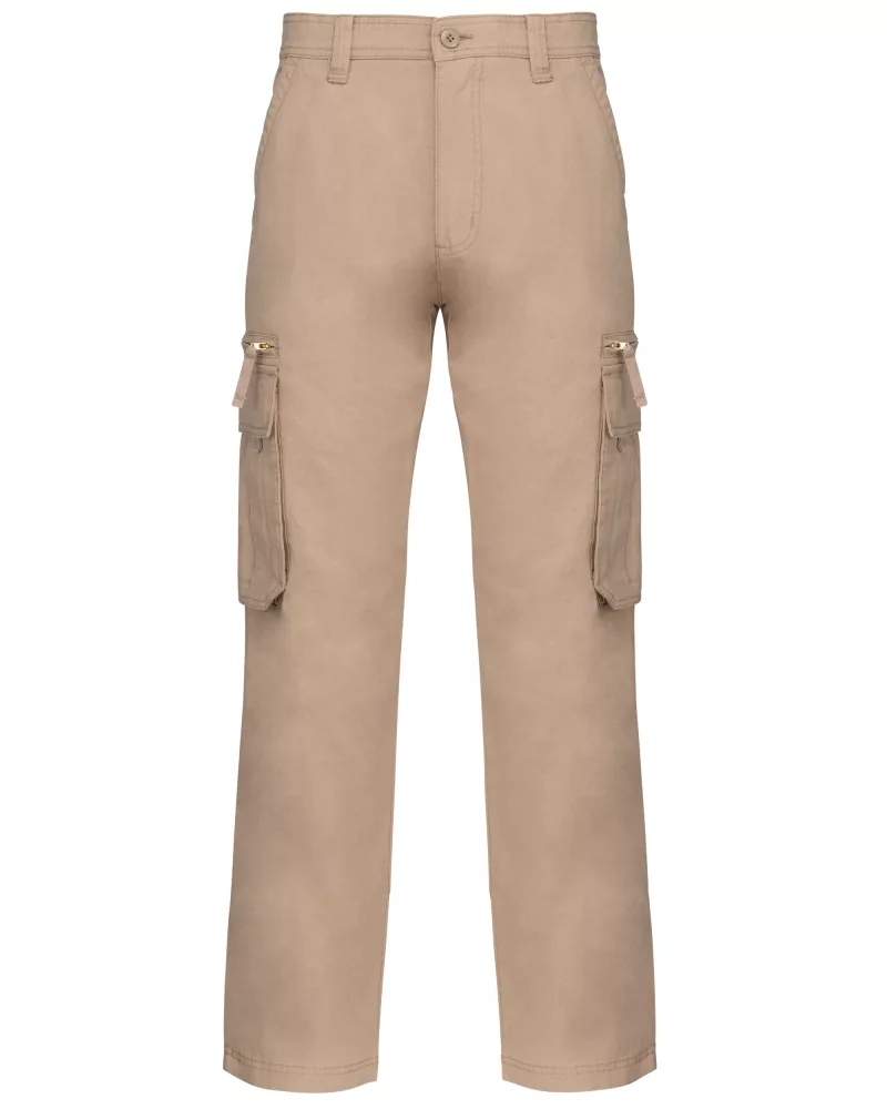 Pantalon multipoches homme, Beige