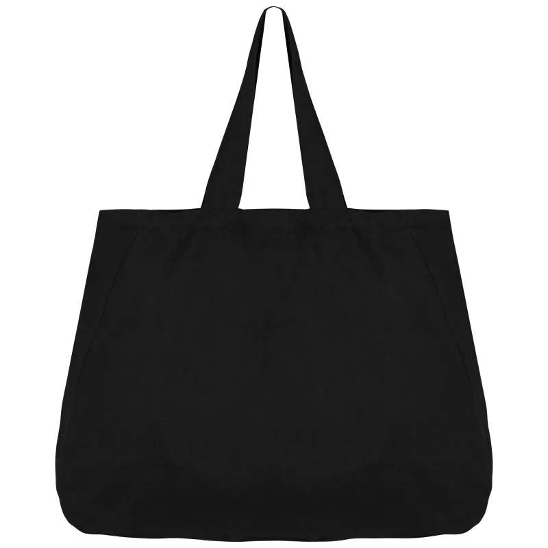 Linen shopping bag, Black
