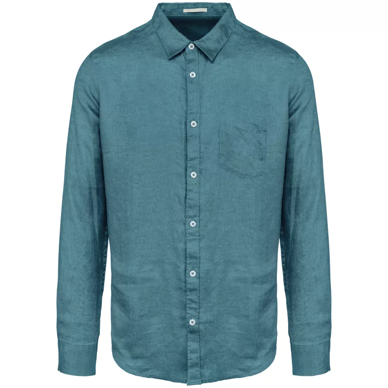 Chemise en lin homme, Adriatic Blue