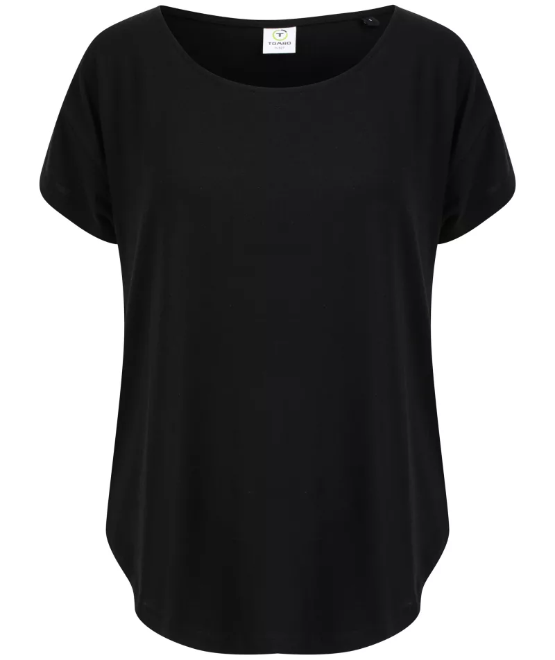 T-shirt scoop neck femme, Black