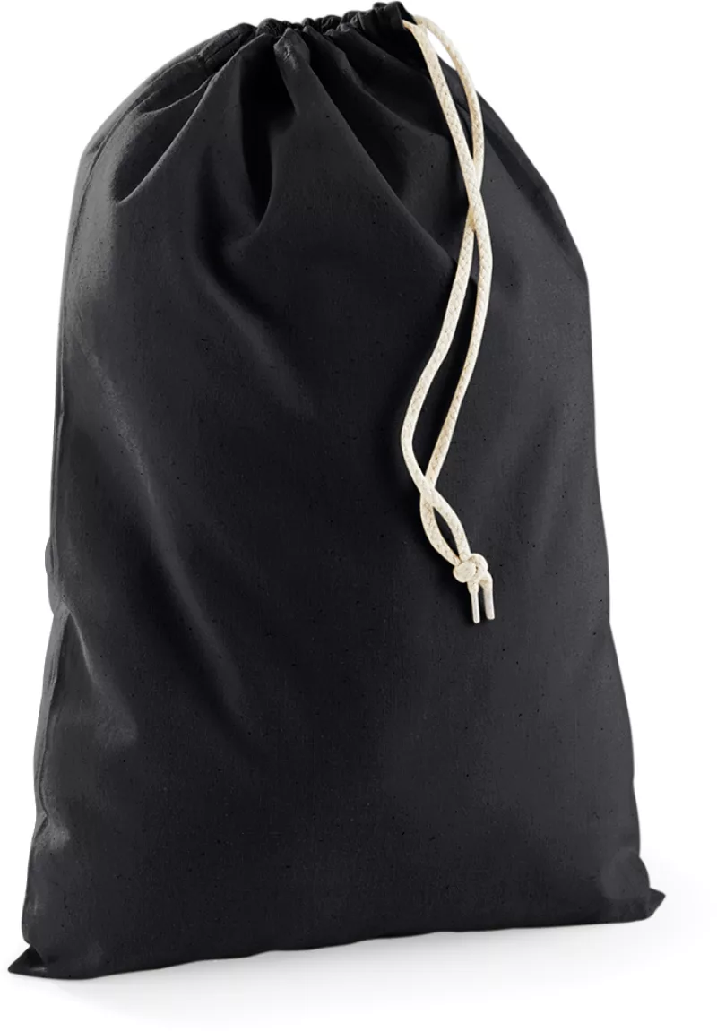 Sac à cordelettes en coton, Black